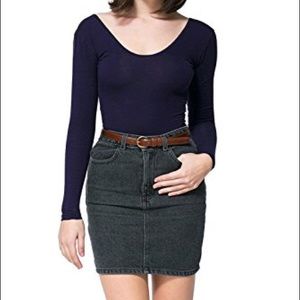 American Apparel High Waist Denim Skirt M